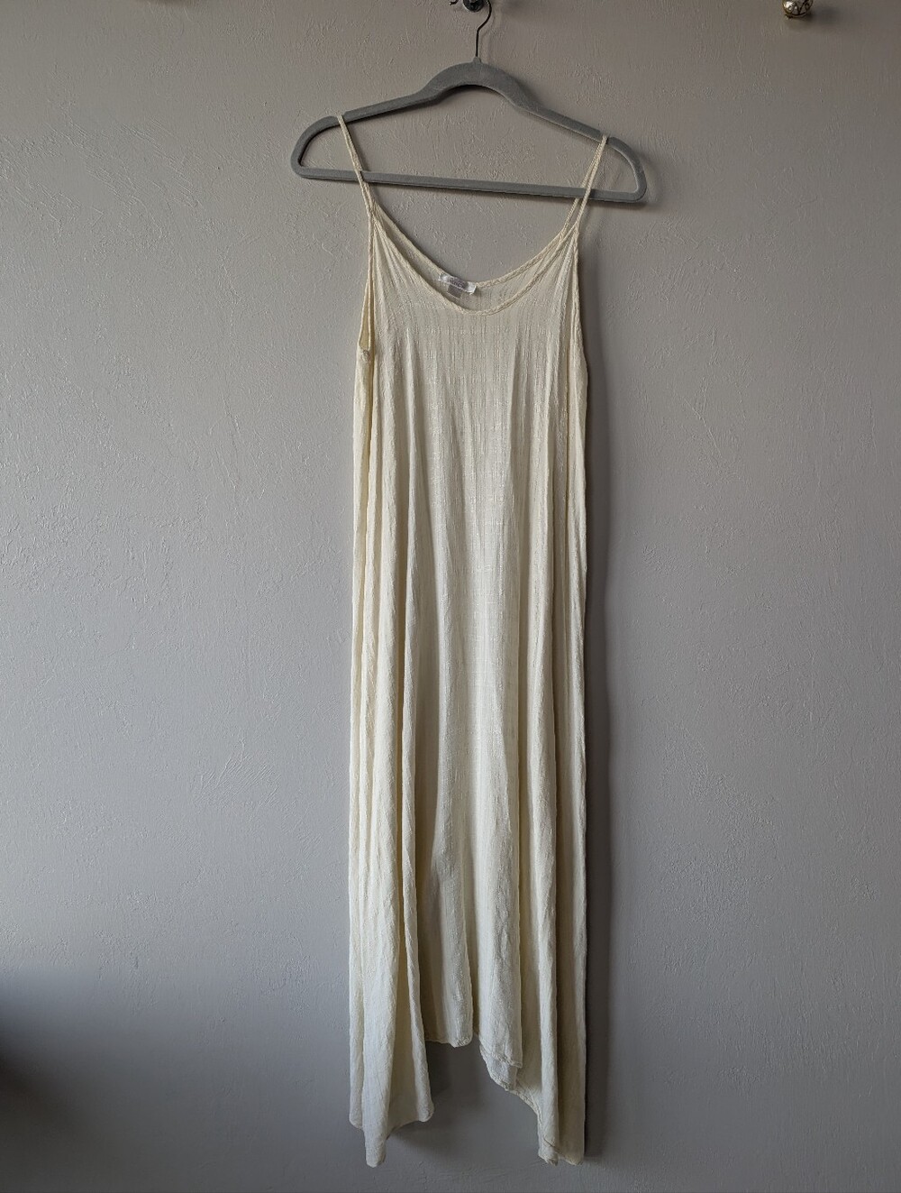 Nordstrom Rack Ivory Cream Maxi Slip Dress Spaghetti Straps Viscose Size XS